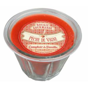 Bougie gourmande  " Pêche de vigne "