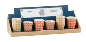 Coffret 6 tasses expresso " Place du Marché "