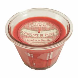 Bougie gourmande  " Confiture de fraises "