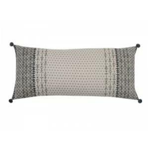 Coussin rectangulaire GM  noir/gris 75 x 35 cm