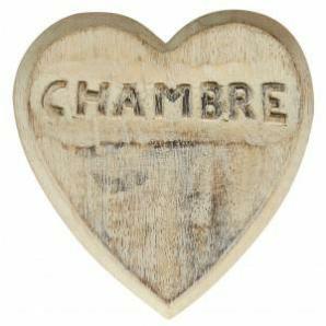 Plaque de porte coeur  "Chambre "