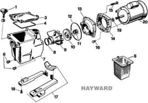 Pompe Hayward 1 CV  220V    SP2611XE161      Super Pump 2"        12.5 m3/h